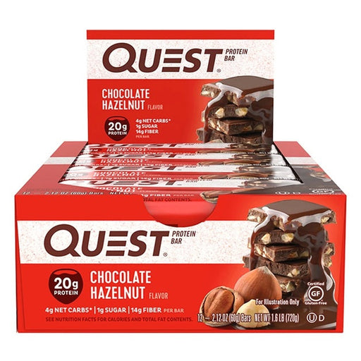 Quest Nutrition Bar 12x60g Chocolate Hazelnut | Top Rated Sports Supplements at MySupplementShop.co.uk