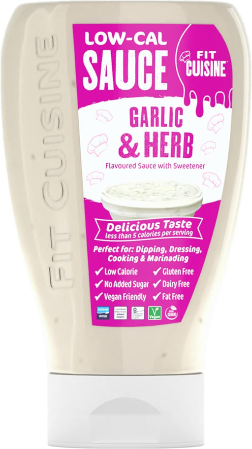 Fit Cuisine Low Calorie Sauce Garlic & Herb 425ml | High-Quality Health Foods | MySupplementShop.co.uk