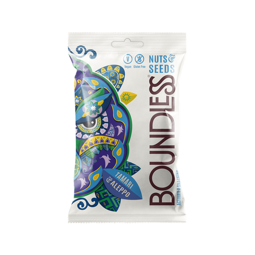 Boundless Activated Snacking Nuts & Seeds 12x30g Tamari & Aleppo | Premium Healthy Snacks at MySupplementShop.co.uk