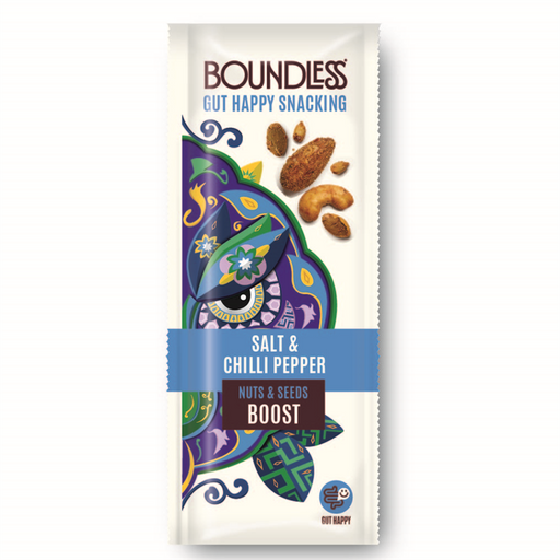 Boundless Nuts & Seeds Boost 16x25g Salt & Chilli Pepper | Premium Healthy Snacks at MySupplementShop.co.uk
