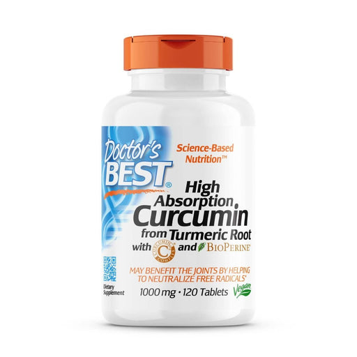 Doctor's Best Curcumin 1,000mg 120 Tablets | Premium Supplements at MYSUPPLEMENTSHOP