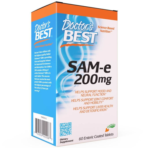 Doctor's Best SAM-e 200 mg 60 Enteric Coated Tablets | Premium Supplements at MYSUPPLEMENTSHOP