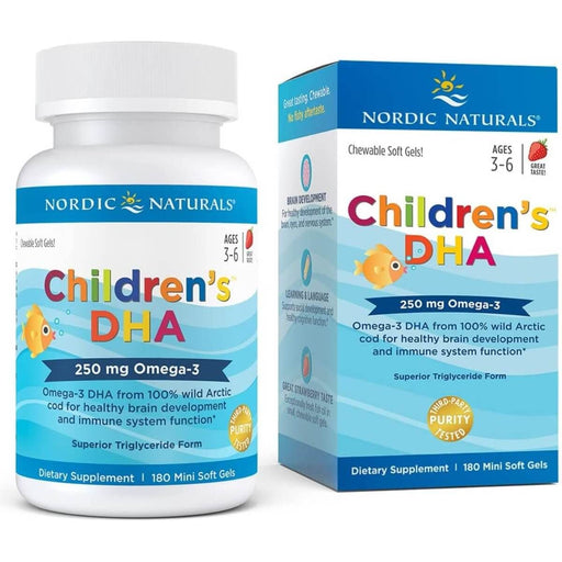 Nordic Naturals Children's DHA 250mg Omega-3 180 Mini Softgels (Strawberry) | Premium Supplements at MYSUPPLEMENTSHOP