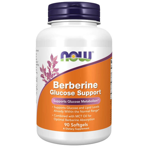 NOW Foods Berberine Glucose Support 90 Softgels | Premium Supplements at MYSUPPLEMENTSHOP