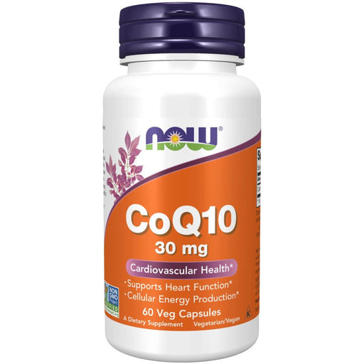 NOW Foods CoQ10 30 mg 60 Veg Capsules | Premium Supplements at MYSUPPLEMENTSHOP