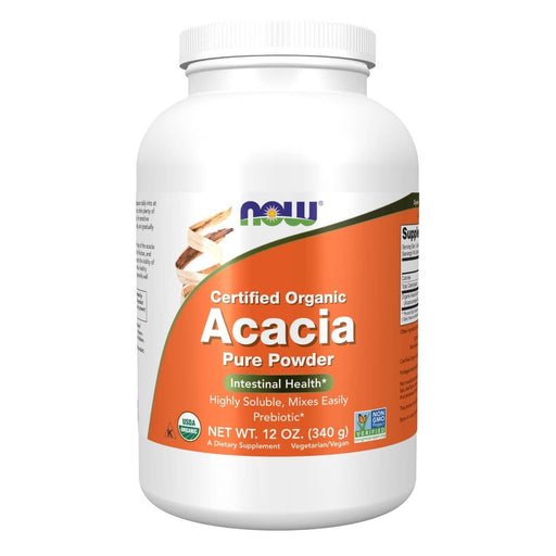 NOW Foods Organic Acacia 12oz Powder (340g) | Premium Supplements at MYSUPPLEMENTSHOP