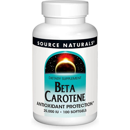Source Naturals Beta Carotene (25,000IU) 7,500 mcg 100 Softgels | Premium Supplements at MYSUPPLEMENTSHOP