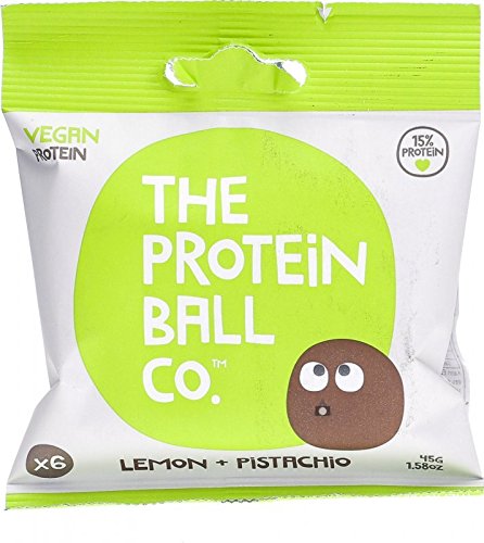The Protein Ball Co Vegan Protein Balls Lemon & Pistachio 10x45g | High-Quality Sports Nutrition | MySupplementShop.co.uk