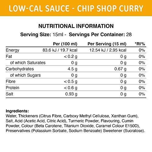 Applied Nutrition Fit Cuisine Low-Cal Sauce Chip Shop Curry 425ml | High-Quality Condiments & Sauces | MySupplementShop.co.uk