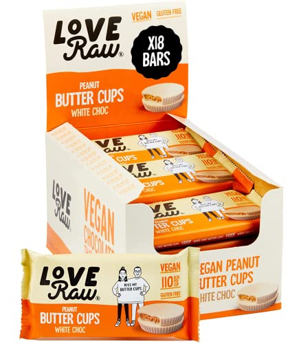 LoveRaw White Choc Peanut Butter Cups 18x34g White Chocolate | High-Quality Health Foods | MySupplementShop.co.uk