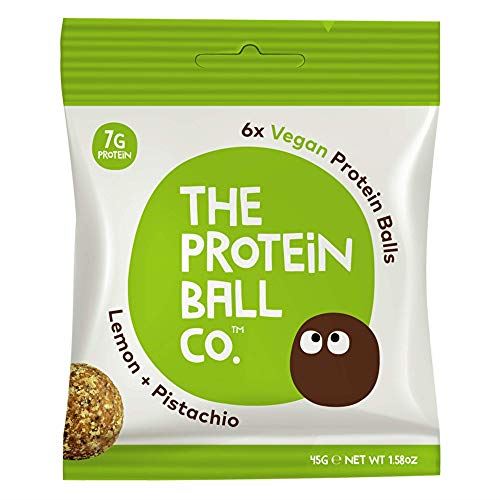 The Protein Ball Co Vegan Protein Balls Lemon & Pistachio 10x45g | High-Quality Sports Nutrition | MySupplementShop.co.uk