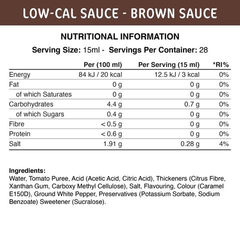 Applied Nutrition Fit Cuisine Low-Cal Sauce Brown Sauce 425ml | High-Quality Condiments & Sauces | MySupplementShop.co.uk