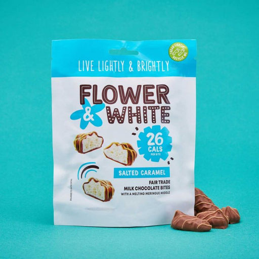 Flower & White Salted Caramel Fairtrade Meringue Bites 75g | High-Quality Health Foods | MySupplementShop.co.uk