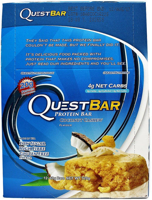 Quest Bar, Coconut Cashew - 12 bars | High-Quality Protein Bars | MySupplementShop.co.uk