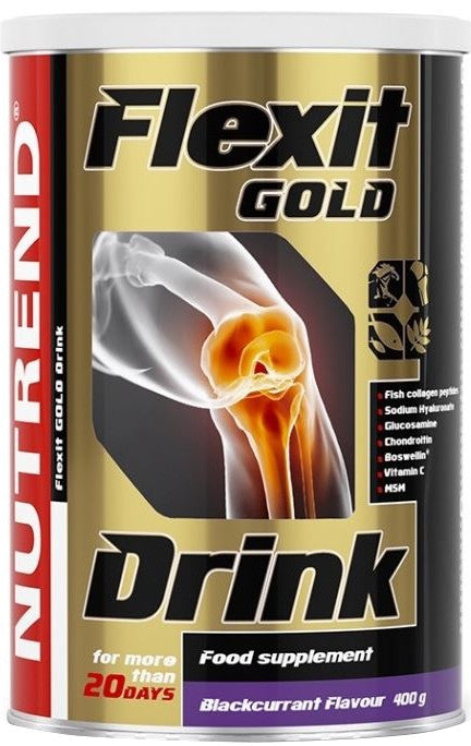 Nutrend Flexit Gold Drink, Blackcurrant - 400 grams | High-Quality Joint Support | MySupplementShop.co.uk