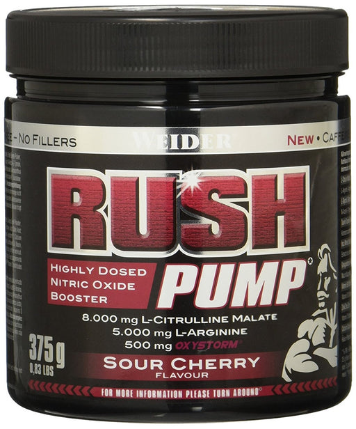 Weider Rush Pump, Sour Cherry - 375 grams | High-Quality Nitric Oxide Boosters | MySupplementShop.co.uk