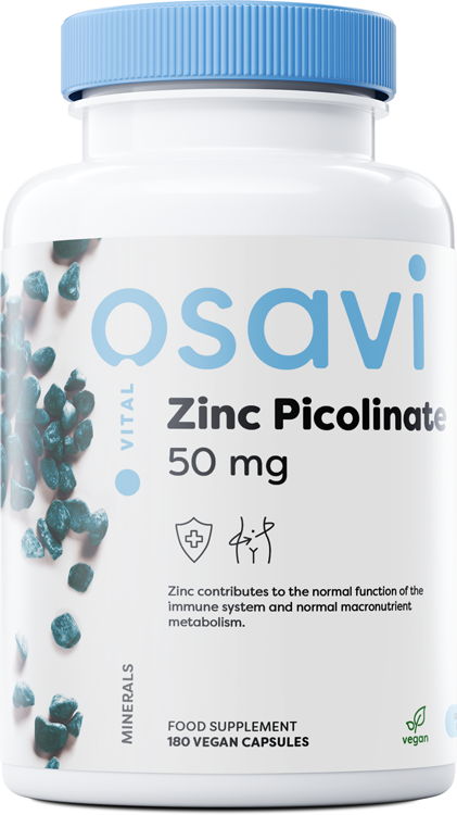 Osavi Zinc Picolinate, 50mg - 180 vegan caps | High-Quality Zinc | MySupplementShop.co.uk