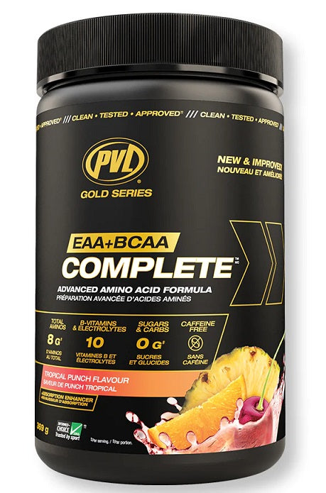 PVL Essentials Gold Series EAA + BCAA Complete, Tropical Punch - 369g | High-Quality Amino Acids and BCAAs | MySupplementShop.co.uk