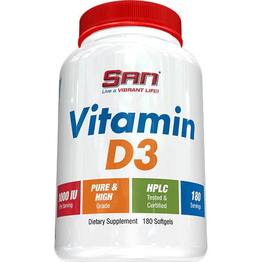 SAN Vitamin D3 - 180 softgels | High-Quality Vitamins & Minerals | MySupplementShop.co.uk