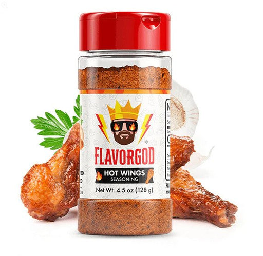FlavorGod Hot Wings Seasoning - 128g | High-Quality Health Foods | MySupplementShop.co.uk