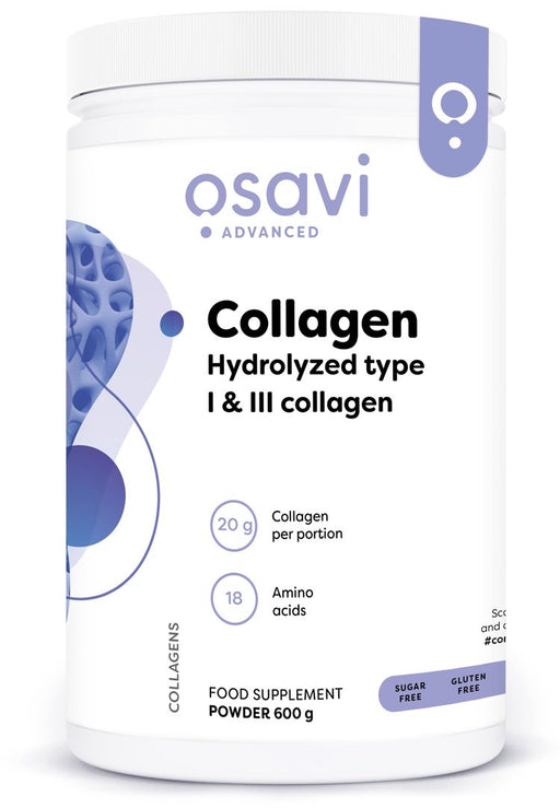 Osavi Collagen Hydrolyzed, Type I & III - 600g | High Quality Collagen Supplements at MYSUPPLEMENTSHOP.co.uk