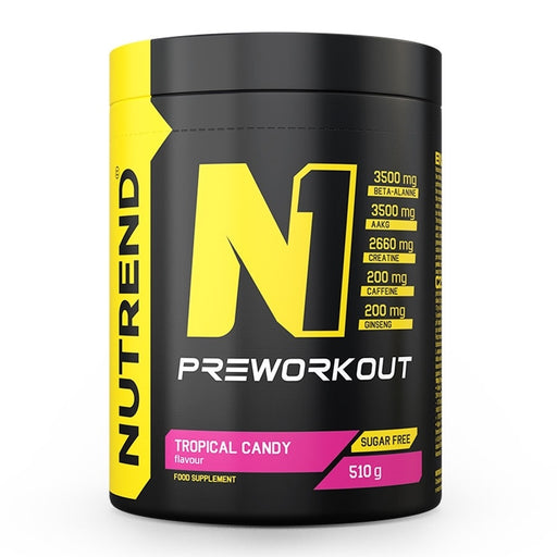 N1 Pre-Workout, Tropical Candy - 510g by Nutrend at MYSUPPLEMENTSHOP.co.uk