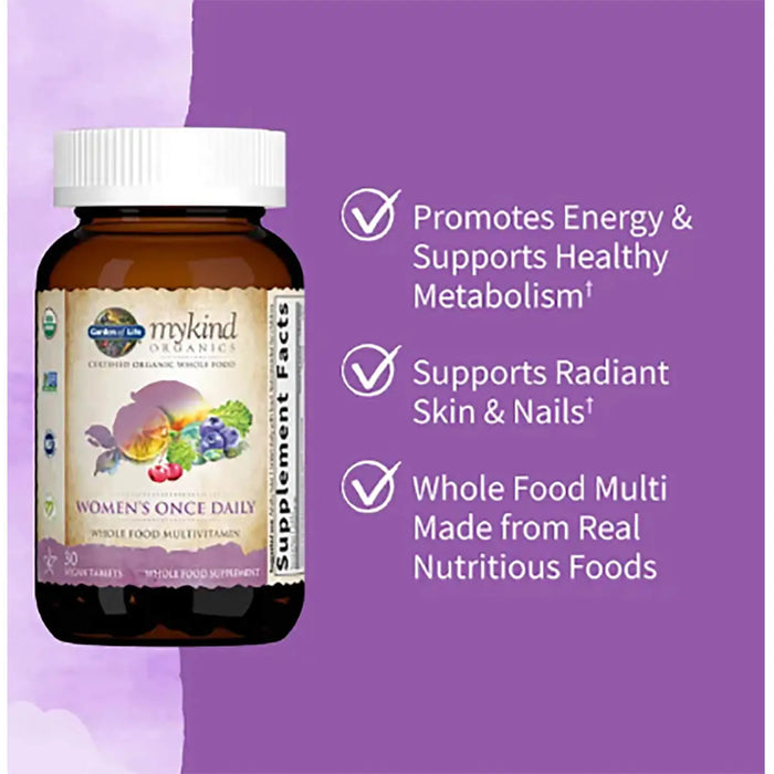 Garden of Life Mykind Organics Women's Once Daily - 60 vegan tabs - Vitamins & Minerals at MySupplementShop by Garden of Life