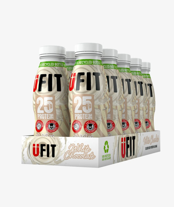 UFIT 25g Protein Drink 10 x 330ml - High Protein, Low Sugar, Fat-Free Nutrition with Added Vitamins