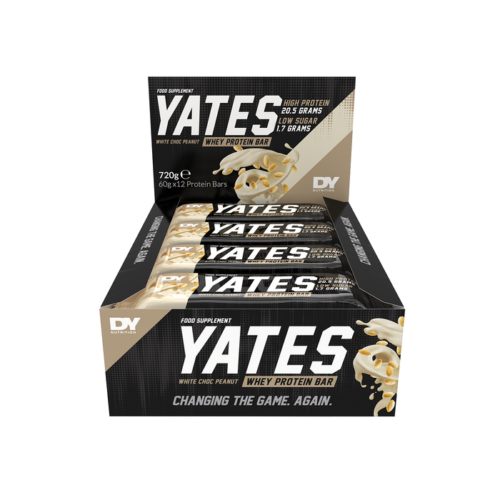 Yates Bar - High-Protein, Low-Sugar, Muscle-Repair Formula 12 x 60g