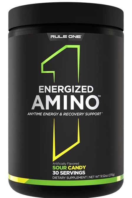 Rule One Energized Amino, Sour Candy 270g - Sports Supplements at MySupplementShop by Rule One