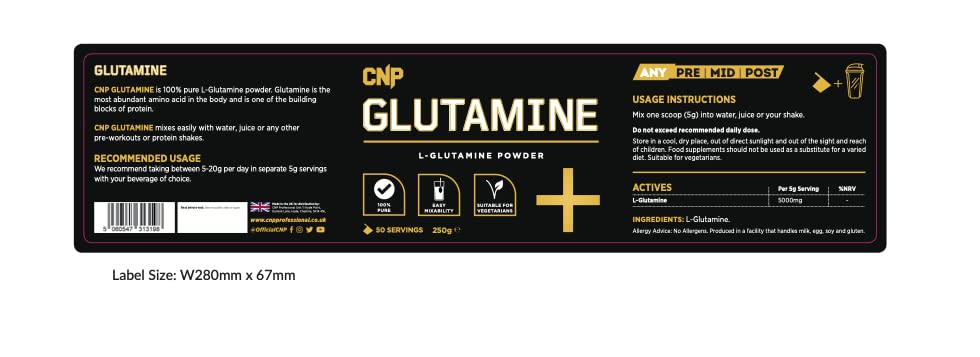 CNP Glutamine Powder 250g