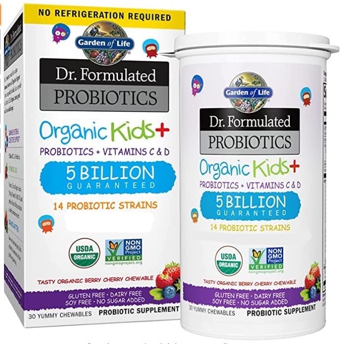 Garden of Life Dr. Formulated Probiotics Organic Kids+, Berry Cherry - 30 chewables - Health and Wellbeing at MySupplementShop by Garden of Life