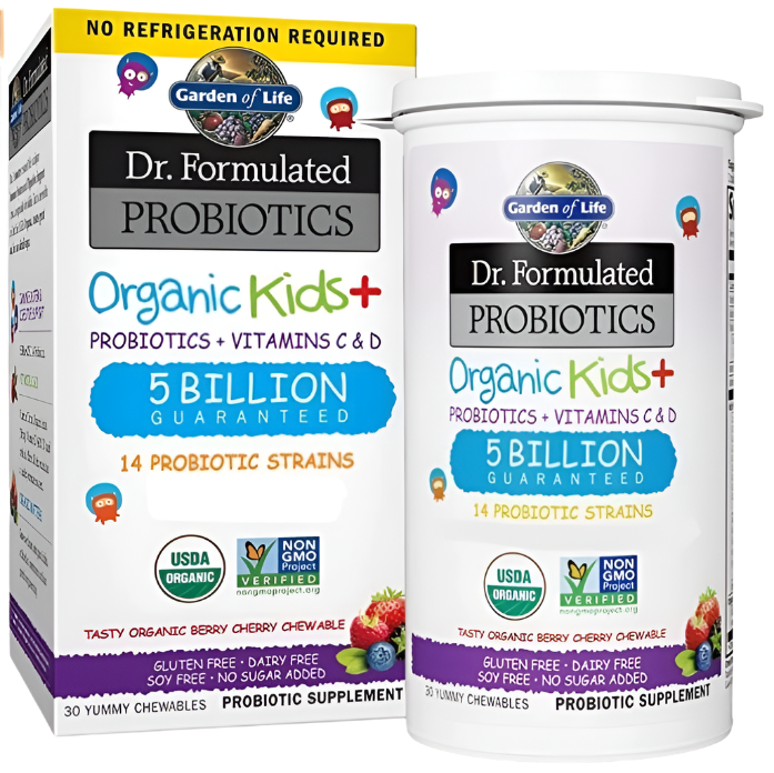 Garden of Life Dr. Formulated Probiotics Organic Kids+, Berry Cherry - 30 chewables