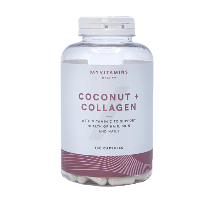 MyVitamins Coconut and Collagen  180Caps Unflavoured | High-Quality Nutritional Supplement | MySupplementShop.co.uk