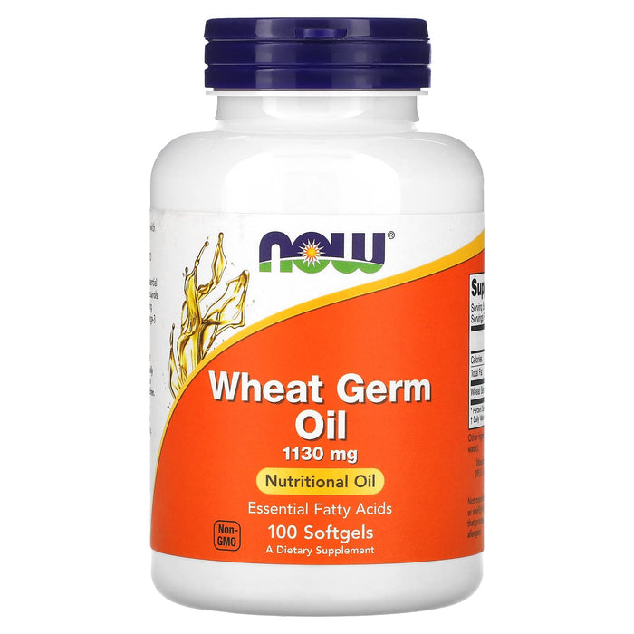 NOW Foods Wheat Germ Oil, 1130mg - 100 softgel - Health and Wellbeing at MySupplementShop by NOW Foods