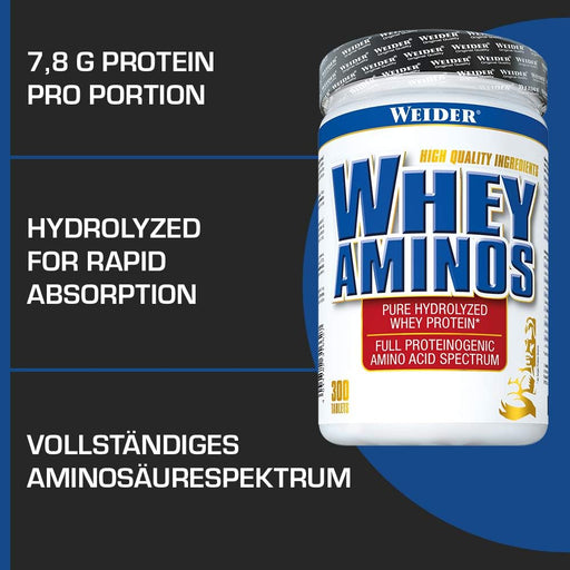 Weider Whey Aminos - 300 tablets | High-Quality Amino Acids and BCAAs | MySupplementShop.co.uk