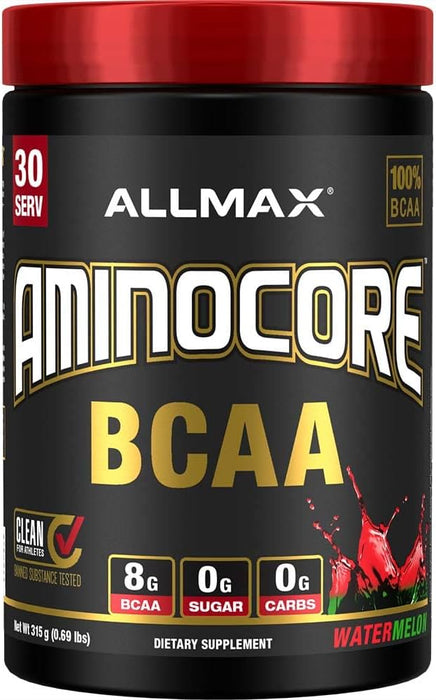 AllMax Nutrition Aminocore BCAA - 315 grams - Watermelon - Amino Acids and BCAAs at MySupplementShop by AllMax Nutrition