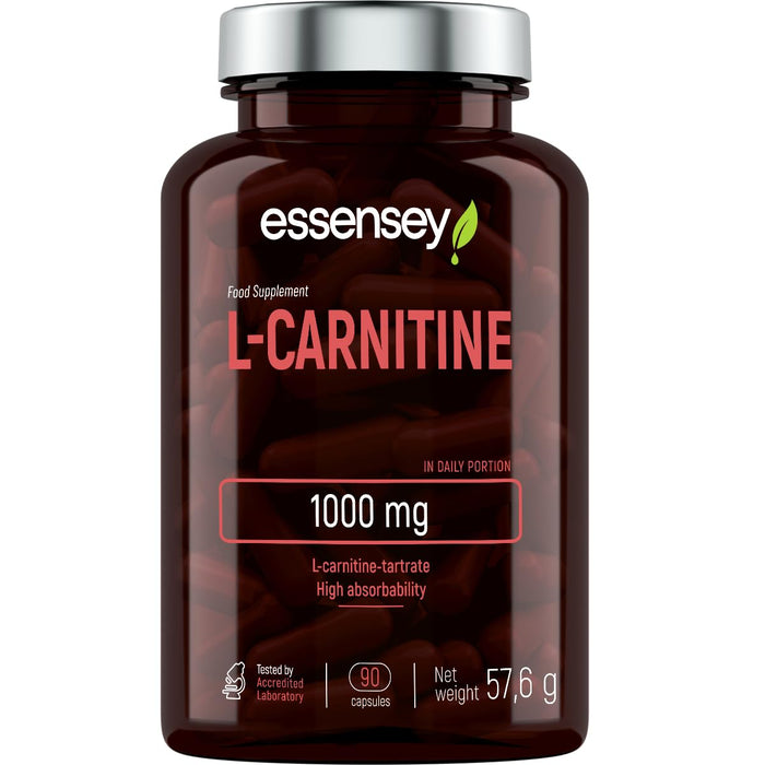 L-Carnitine, 1000mg - 90 caps - Health and Wellbeing at MySupplementShop by Essensey