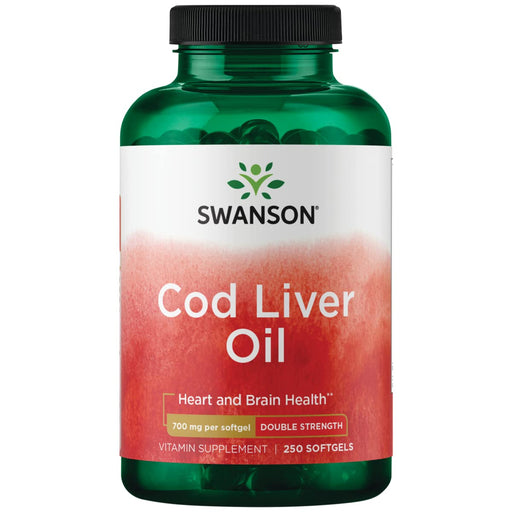 Swanson Cod Liver Oil, 700mg Double-Strength - 250 softgels | High-Quality Combination Multivitamins & Minerals | MySupplementShop.co.uk