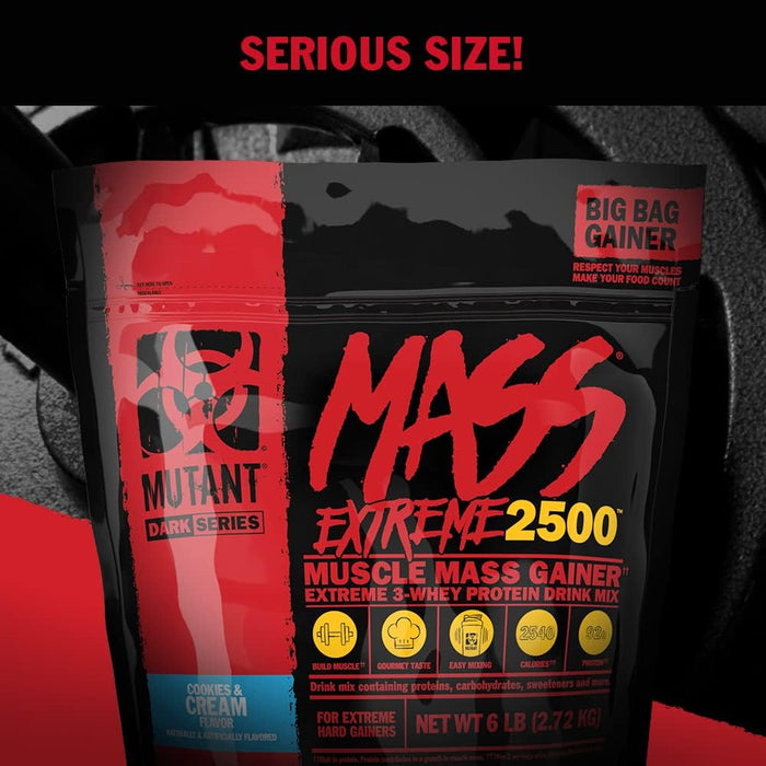 Mutant Mass Extreme Gainer Whey Protein Powder, Build Muscle Size & Strength with High-Density Clean Calories 9.07kg
