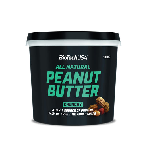 BioTechUSA Peanut Butter, Crunchy - 1000g | High-Quality Peanut Spread | MySupplementShop.co.uk