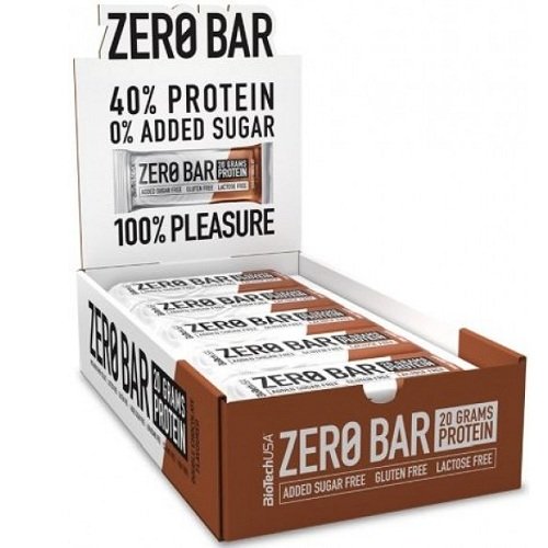 BioTechUSA Zero Bar, Chocolate Chip Cookies - 20 x 50g Best Value Snack Food Bar at MYSUPPLEMENTSHOP.co.uk