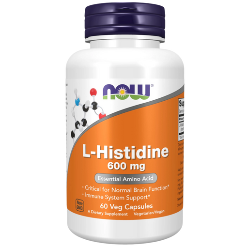 NOW Foods L-Histidine, 600mg - 60 vcaps - Combination Multivitamins & Minerals at MySupplementShop by NOW Foods