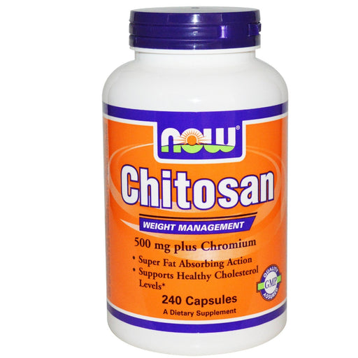 NOW Foods Chitosan, 500mg Plus Chromium - 240 vcaps | High-Quality Combination Multivitamins & Minerals | MySupplementShop.co.uk