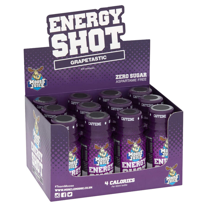 Muscle Moose Moose Juice Energy Shot 12x60ml Grapetastic