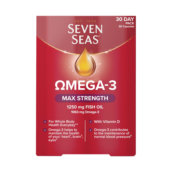 Seven Seas Omega-3 Max Strength With Vitamin D 30 Capsules