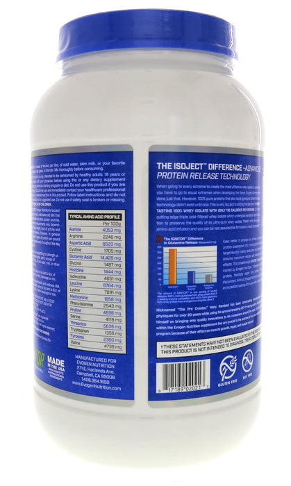 Evogen IsoJect, Vanilla Bean - 840 grams | High-Quality Protein | MySupplementShop.co.uk
