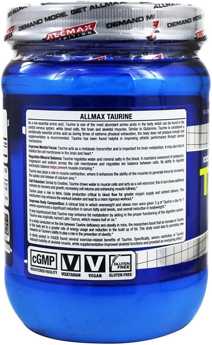 AllMax Nutrition Taurine - 400 grams - Amino Acids and BCAAs at MySupplementShop by AllMax Nutrition