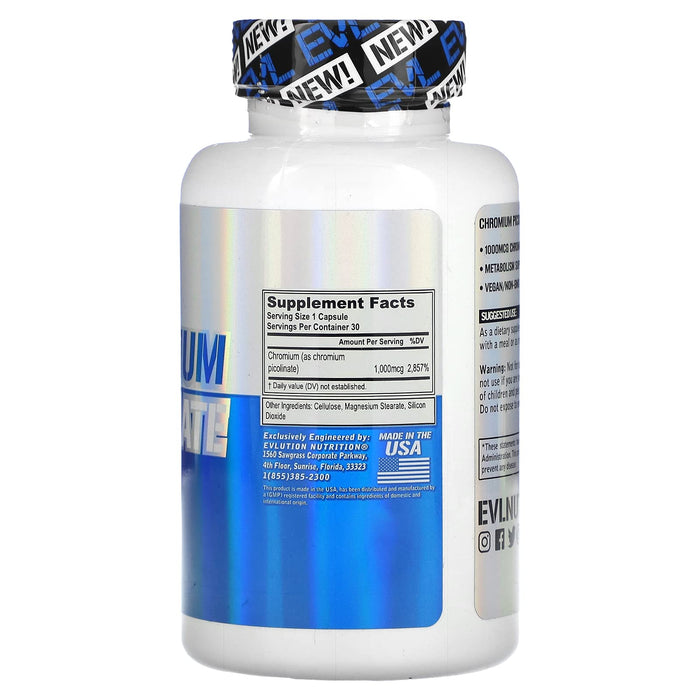 EVLution Nutrition Chromium Picolinate - 30 caps - Chromium at MySupplementShop by EVLution Nutrition