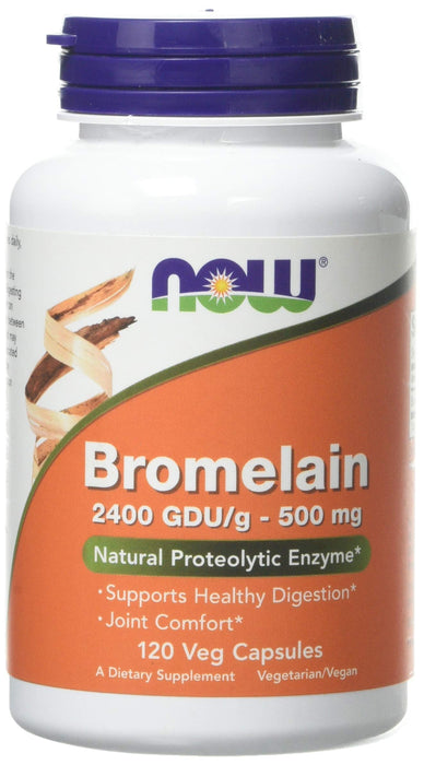 NOW Foods Bromelain, 500mg - 120 vcaps - Joint Support at MySupplementShop by NOW Foods